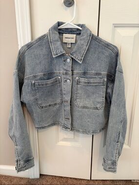 INDUSTRY Light Blue Cropped Denim Jacket